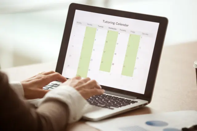 Laptop view of tutoring services for reading competency