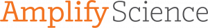 Logo displaying the words "Amplify Science" in orange and black text on a transparent background.