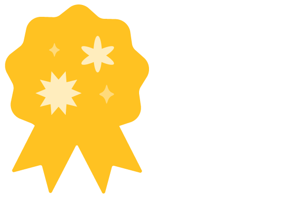 A yellow ribbon with star shapes on it.