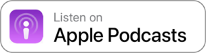 A rectangular badge with the Apple Podcasts logo and text that reads, "Listen on Apple Podcasts," on a white background—perfect for promoting your science of reading training podcast.