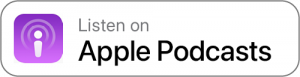 A button with the Apple Podcasts logo and text that reads "Listen on Apple Podcasts" on a white background, perfect for discovering science of reading training resources.